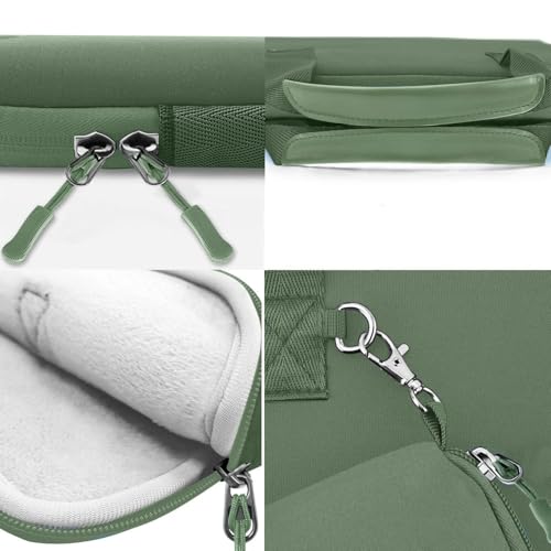 Hseok Laptop Sleeve 13.3-14 inch Case with Small Pouch, Neoprene Computer Bag Compatible with MacBook Neo/Pro 14 M5/M4/M3/M2/M1, Mac Air/Pro 13.3, XPS 14 and Most 13-14 inch Notebooks,Matcha Green - color: Matcha green, size: 13"-14"