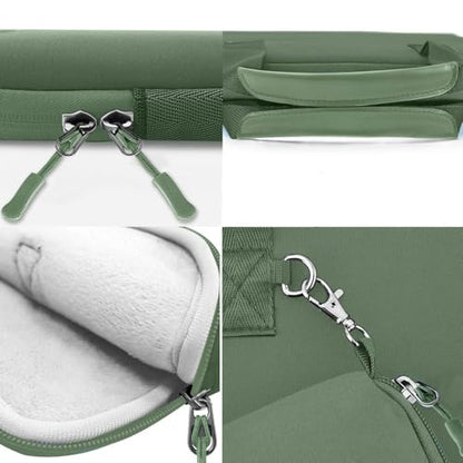 Hseok Laptop Sleeve 13.3-14 inch Case with Small Pouch, Neoprene Computer Bag Compatible with MacBook Neo/Pro 14 M5/M4/M3/M2/M1, Mac Air/Pro 13.3, XPS 14 and Most 13-14 inch Notebooks,Matcha Green - color: Matcha green, size: 13"-14"