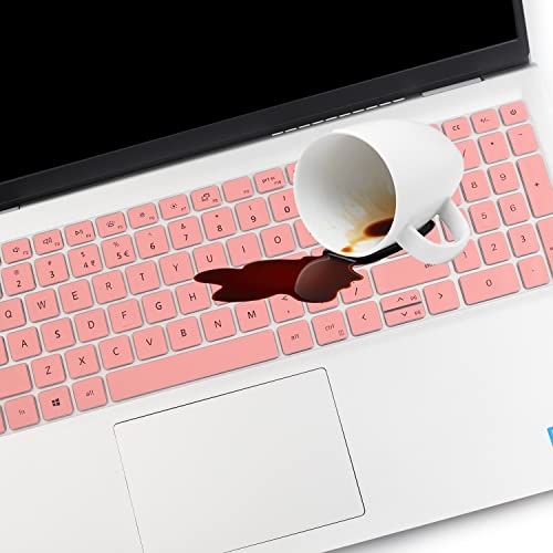 Keyboard Cover for 2022 2021 Dell Inspiron 15 3510 3511 3515 3525 5510 5515 5518 7510, Inspiron 16 7610, Dell Vostro 15 5510, Latitude 3520, Dell Inspiron 15 16 3000 5000 7000 US Keyboard Cover-Pink - color: Pink