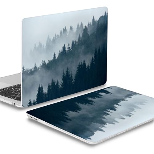 Mektron for MacBook Air 13 inch Case 2021-2018 Release A2337 M1 A2179 A1932, Plastic Hard Shell Case Only Compatible with MacBook Air 13 inch Retina Fits Touch ID, B-Misty Forest C132 - color: B-Misty Forest C132