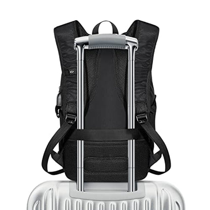 Tzowla 35 Liter Anti Theft Backpack with Giant Tumbler Holder Pocket and Lock,15.6 Inch Laptop Backpack - color: A-black, size: 35L 15.6inch