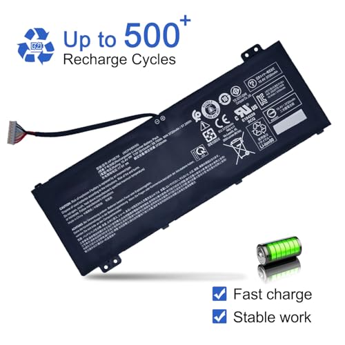 AP18E7M AP18E8M Battery for Acer Nitro 5 AN515-54 AN517-51 Nitro 7 AN715-51 Aspire 7 A715-74G Predator Helios 300 PH315-52 PH317-53 Triton 300 PT315-51 Series 4ICP4/69/90 4ICP4/70/88 15.4V 58.75Wh - size: 8.23*2.76*0.31 inch AP18E7M
