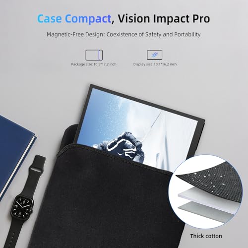EVICIV Portable Monitor 18.5” 120Hz, 125% sRGB FreeSync 1ms Gaming Monitor | 350Nits | USB-C & MINI HDMI | VESA & Stand | Large Travel External Second Screen for Laptop, Computer, Game Consoles - size: 18.5 Inches