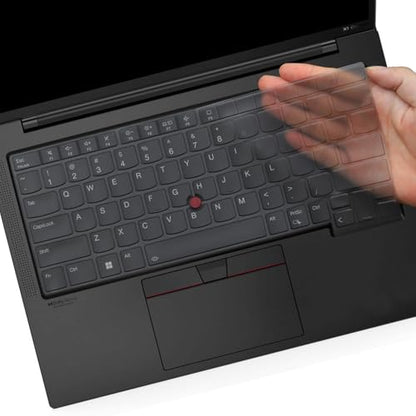 Keyboard Cover for Lenovo Thinkpad x1 Carbon Gen 11/10 14", ThinkPad T14 T14s L14 P14s Gen 4/Gen 3, ThinkPad X1 Yoga Gen 8/7, E14 Gen 5 (Not Fit T14 L14 P14s Gen 6/5/2/1, E14 Gen 7/4/3)-Tinted TPU - color: Tinted-TPU