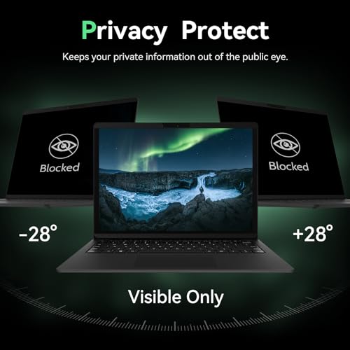 Magnetic 13.5 Inch Surface Laptop Privacy Screen for Microsoft Surface Laptop 5/4/3/2/1, Removable Film Anti-Spy Filter Black Security Protector, Anti Glare Blue Light Shield Matte Screen Guard
