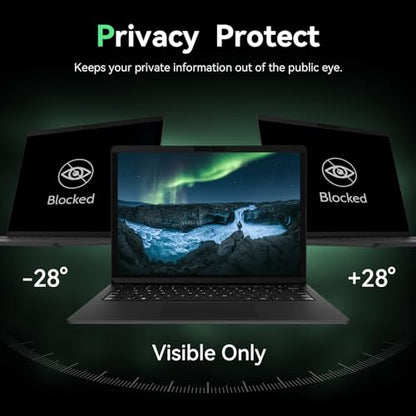 Magnetic 13.5 Inch Surface Laptop Privacy Screen for Microsoft Surface Laptop 5/4/3/2/1, Removable Film Anti-Spy Filter Black Security Protector, Anti Glare Blue Light Shield Matte Screen Guard