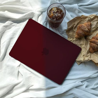 Anban Compatible with MacBook Air 13 inch Case M1 2021 2020 2019 2018 A2337 A2179 A1932 Touch ID, Matte Plastic Hard Shell+2 Keyboard Cover+Screen Protector for MacBook Air 13.3 inch Case, Marsala Red - color: Marsala Red
