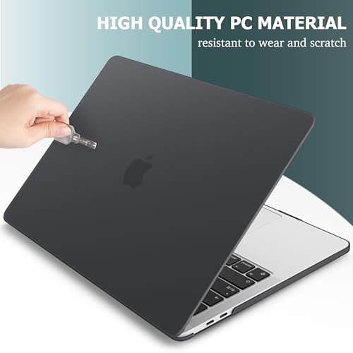 May Chen for MacBook Pro 16 Inch 2019 Release Model:A2141,Hard Shell Case Cover Screen Protector & Keyboard Cover for MacBook Pro 16 Retina with Touch ID & Touch Bar - Black - color: Black