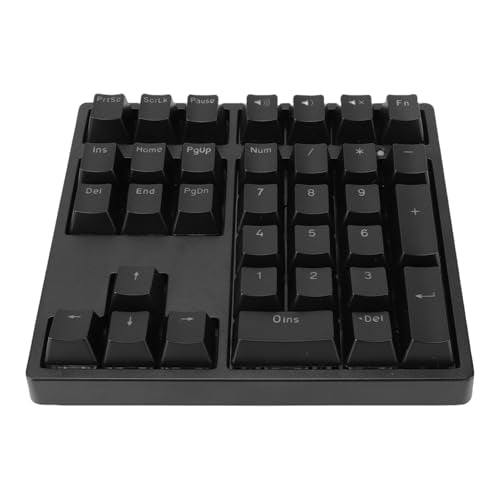 Number Pad, Mechanical 34 Keys USB C Wired Numeric Keypad with RGB Backlit, Blue Switches, Plug and Play for Laptop and Desktop (Black)