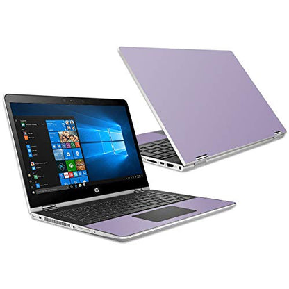MightySkins Skin Compatible with HP Pavilion x360 15.6" (2018) - Solid Lavender | Protective, Durable, and Unique Vinyl Decal wrap Cover | Easy to Apply, Remove, and Change Styles | Made in the USA - color: Lavender