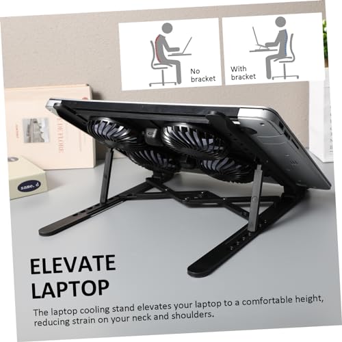 ARTIBETTER Laptop Cooling Pad Height and - Design Four Fans for Efficient Heat Dissipation Compatible Various Laptop for Use