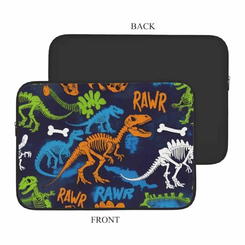 Laptop Sleeve Bag 15.4 15.6 Inch,Cool Dinosaur Dino Animal Blue Green Protective Polyester Computer Cases Laptop Cover Briefcase Bag Tablet Travel Cover - color: LPS-004