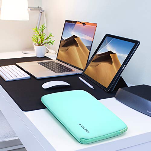 AULEEP 13-14 Inch Laptop Sleeves, Neoprene Notebook Computer Pocket Tablet Carrying Sleeve/Water-Resistant Compatible Laptop Sleeve for Acer/Asus/Dell/Lenovo/HP, Light Green - color: light green, size: 13-14 inch