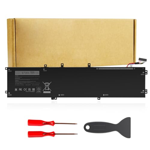 Futurebatt 6GTPY Laptop Battery for Dell XPS 15 9570 9550 9560 7590 Precision 5510 5520 5530 5540 M5520 M5510，Vostro 7500 7590 for 15 7500 7501 7590 7591,GPM03 5XJ28 05XJ28 - size: 6GTPY 14.96*4.80*0.73in
