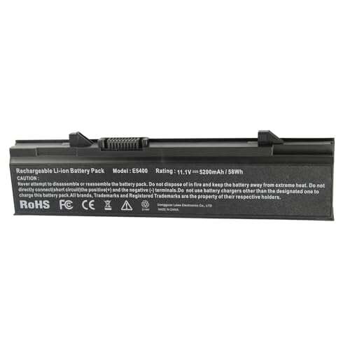 Futurebatt Replacement Laptop Battery for Dell Latitude E5400 E5410 E5500 E5510 KM742 KM769 RM656 T749D[11.1V 58Wh] - size: E5400 8.86 3.15 1.38