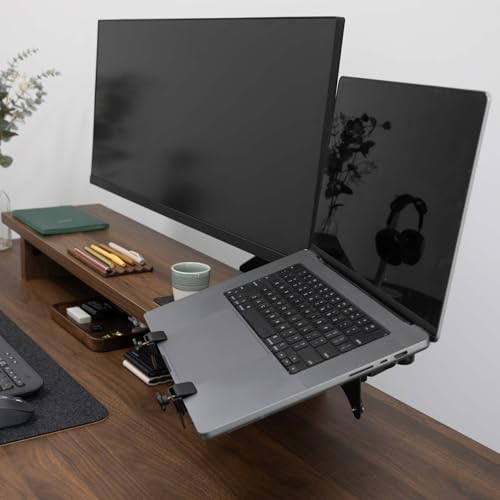 Desky Universal Laptop Mount - Adjustable VESA-Compatible Holder - Black - color: Black