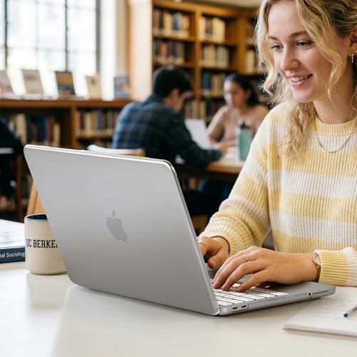 BlueSwan for MacBook Neo Case 13 inch 2026 Release A18 Pro Chip Model A3404 | 100% Match Official Color, Scratch Resistant, Easy to Snap on, Travel Essential, Back to School Gifts - color: Matte Clear