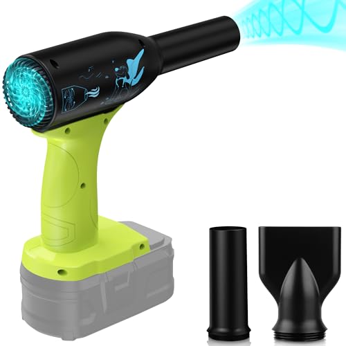 Jet Dry Blower 500W, 400G Wind Speed Compressed Air Duster, 3 Gear Adjustable, Compatible with Ryobi 18V Battery, Cordless Mini Jet Fan for Car Drying, Keyboard & Electronics Cleaning - size: 500W for Ryo*bi 18V