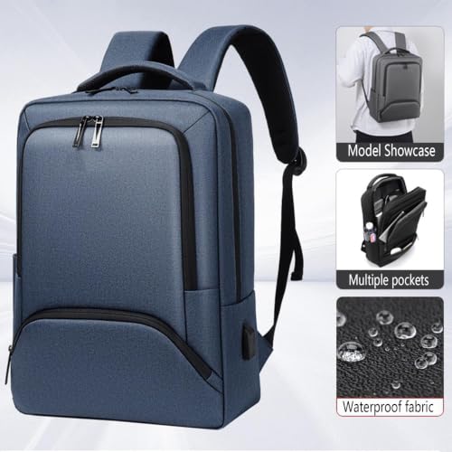 Business Smart Travel Backpack, Lightweight Waterproof Laptop Backpack | Large Durable Commuting Casual Daypack with USB Charging Port, for Men Women Work Travel College - color: Gray