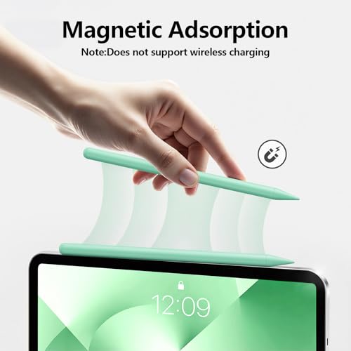 Stylus Pen for iPad 6-11th Gen 2X Fast Charge, Palm Rejection-Green | Tilt Sensitivity, USB-C Charge, Compatible with 2018-2026 Apple Pencil iPad Pro 11/12.9/13, Air 3/4/5/M2/M3/M4, mini 5/6/7 - color: green