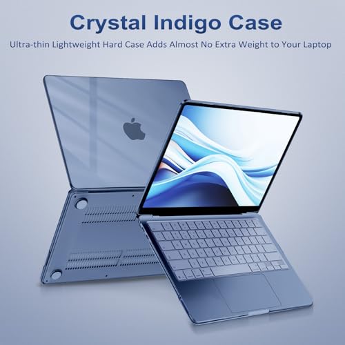 MOSISO Cover Compatible with MacBook Neo Case 13 inch 2026 Release Model A3404 with A18 Pro Chip, Scratch-Resistant Ultra-Thin Protective Hard Shell Case, Crystal Indigo - color: Crystal Indigo