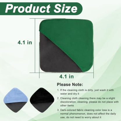BFXM 2PCS Car Screen Cleaner, 4.1''×4.1'' Green Microfiber Dashboard Wipes | Square Microfiber Cloth, Automotive Display Wipes,Vehicle Screen Cleaner Tool for Dashboard Display, Car Interior Tool - color: Green& Grey