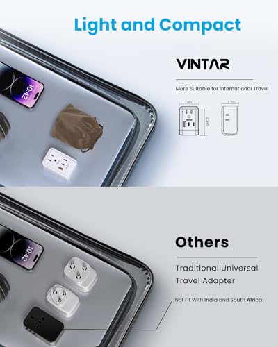 Universal Travel Adapter Kit, VINTAR PD 35W International Power Adapter with 3 USB Ports (2 USB C) and 4 AC Outlets, Type A,C,G,D,I,M Detachable Attachments, Adapter for US/EU/UK/India/AUS/Africa - style: 35W Type A/C/G/D/M/I-All in One Adapter