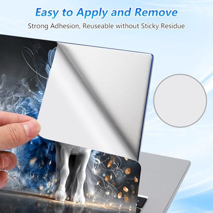 Universal Laptop Skin Sticker Decal with 2 Wrist Pad Skins, Waterproof Scratch Vinyl Cover for 11–15.6 Inch MacBook, HP, Dell, Lenovo, Cutable & Reusable,Blue Fire Fantasy Horse - color: Blue Fire Fantasy Horse