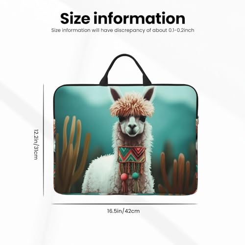 14 Inch Laptop Sleeve Case Waterproof Lightweight Laptop Case Bag Alpaca Travel Laptop Bags With Handle Briefcase Messenger Bag For Women Men