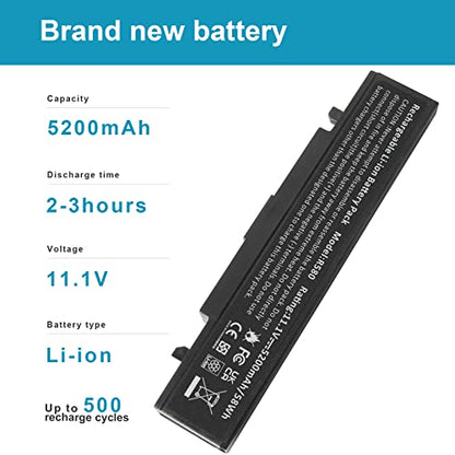 AA-PB9NS6B AA-PB9MC6B AA-PB9NC6B AA-PB9NC6W AA-PB9NS6B Laptop Battery for Samsung R420 R430 R468 R470 R480 RV510 RV511 RC512 R519 R520 R530 R540 R580 R730 Q320 Q430 Np550P5c Np365e5c NP300E5A - size: 8.07*2.05*0.83inch Q318