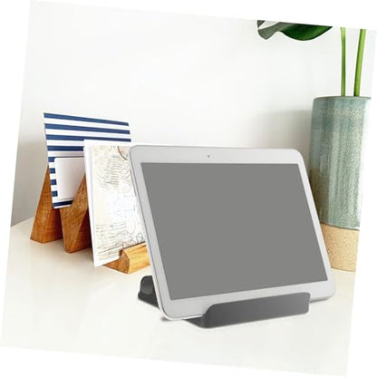 VANZACK Aluminum Alloy Vertical Laptop Stand Dual Slot Notebook Mount Base Portable Tablet Vertical Rack Desk Holder for Office and Home Use Black