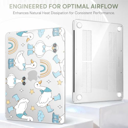 Compatible with MacBook Neo 13 inch (2026 Release A3404) (A18 Pro) with Liquid Retina Display, Printed Slim Protective Case with Screen Protector & Keybaord Cover, Goose - color: Goose