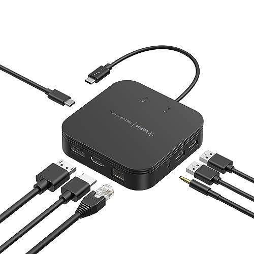 Belkin Thunderbolt 3 Dock Core With Thunderbolt 3 Cable - Usb C Hub - 7-In-1 Docking Station For Macs & Windows, 60W Upstream Charging, With Gigabit Ethernet, Displayport & Audio Ports | USB-C dock, dual display, laptop expansion hub, MacBook, home office