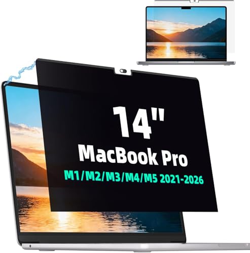 Magnetic Privacy Screen for MacBook Pro 14 Inch (2021-2026, M1, M2, M3, M4, M5),Removable Anti Glare Blue Light Filter for Mac 14.2In Laptop Privacy Filter Shield Protector - size: MacBook Pro 14 Inch