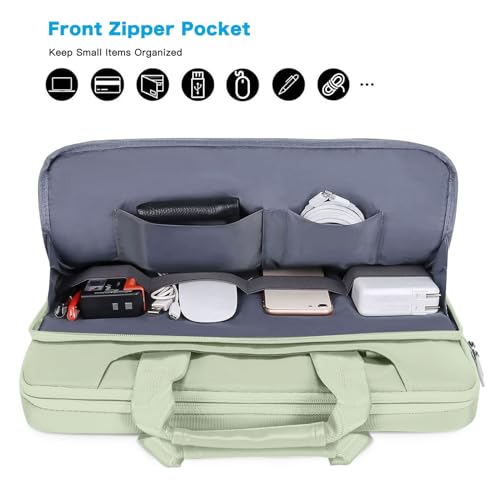 MOSISO 360 Protective Laptop Bag 15.6 inch, 15-16 inch Computer Bag | Compatible with MacBook Air 15 inch/Pro 16 inch, HP,Dell,Lenovo,Asus, Laptop Carrying Case with Strap&Handl, Sage Green - color: Sage Green, size: 16 inch