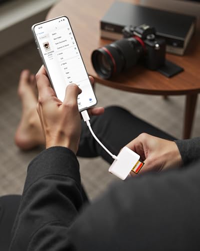 USBC Memory Card Reader 3-in-1 Plug & Play- Gardiva USB C SD Card Adapter Supports SD/TF/USB Flash Drives, Compatible with iPhone 15/16 Series, iPad, MacBook, Android Devices