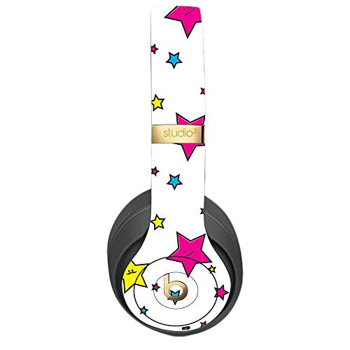 MightySkins Skin Compatible with Beats Studio 3 Wireless - Smiley Stars | Protective, Durable, and Unique Vinyl Decal wrap Cover | Easy to Apply, Remove, and Change Styles | Made in The USA - color: Smiley Stars