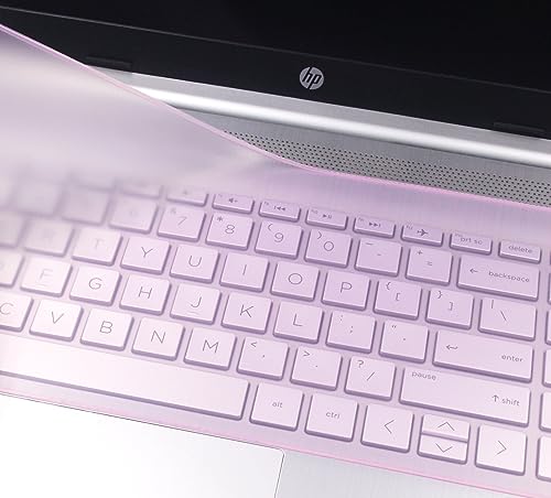 14.3" x 5.2" Universal Silicone Keyboard Protector Cover Skin for 15.6" 17.3" Laptop Notebook Keyboard (with Numeric Keypad Keyboard), Ultra Thin Waterproof Dustproof Keyboard Protector Skin - Pink - color: Pink 2, size: for 15"-17.3" Universal Laptop Key