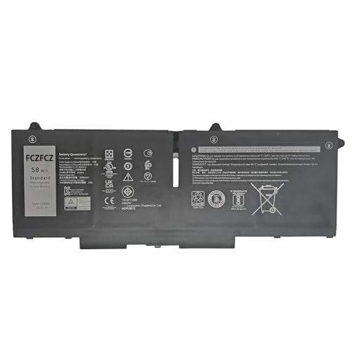07KRV Battery 58Wh M69D0 Y86WG 0Y86WG 08WRCR 8WRCR 078FWY H4PVC | Replacement for Dell Latitude 5430 5530 / Precision 3570 / P104F P104F005 P104F006 P137G P137G004 P137G005 Series 0H4PVC - size: 10.59*4.37*1.22 inch 07KRV