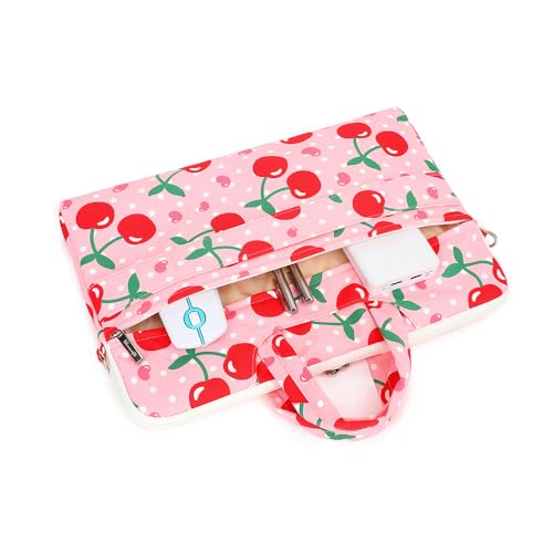 canvaslife Patten Waterproof Laptop Shoulder Messenger Bag Case Sleeve for 14 Inch 15 Inch Case Laptop Briefcase 15.6 Inch (Cherry) - color: Cherry, size: 15 inch/15.6 inch