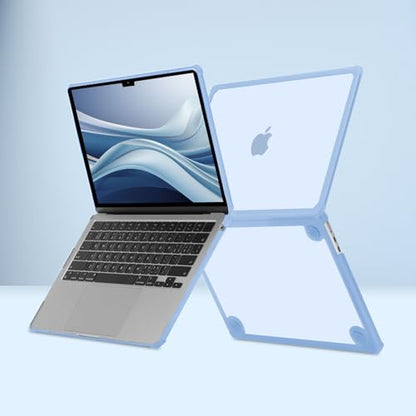 MOSISO Compatible with MacBook Air 13 inch Case M5 2026 M4 M3 M2 2025-2022 | A3449 A3240 A3113 A2681, 3 in 1 Kit Crack-Resistant Heavy Duty Protective Hard Shell Case Cover with TPU Bumper, Air Blue - color: Air Blue