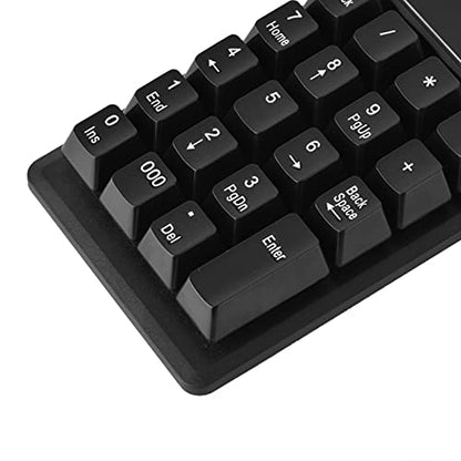 Wired Number Pad, 19 Keys Numeric Keypad with 4.9Ft USB Cable, Plug and Play Portable Financial Accounting Keyboard for Laptop Desktop PC
