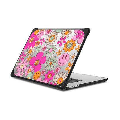 CASETiFY Bounce MacBook Air 15" (M2 - M5) Case [Enhanced Protective Corner Design/Ventilation Cutouts/Anti-Slip Grip] - Groovy Clear - Clear Black - color: Groovy Clear