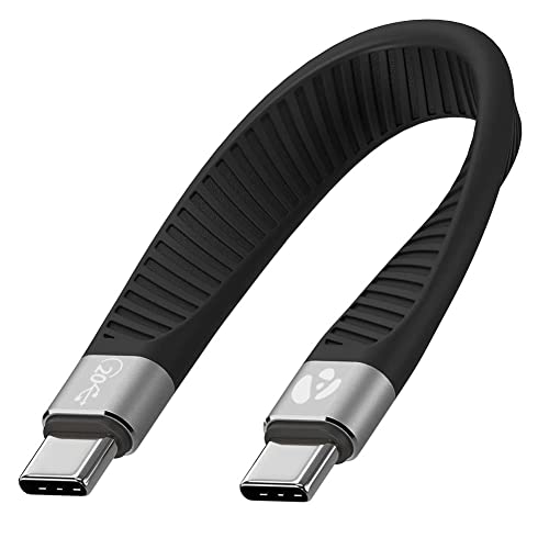 Short USB-C to USB-C Fast Charger Cable, 5 inch, 20 Gbps, 100W, Thunderbolt 3/4/5 & USB4 Compatible, for iPhone 15 & 16, iPad, MacBook, Samsung Galaxy, Tablets, Laptops - style: USB-C to C (20G, 100W)