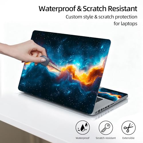 Universal Laptop Skin Sticker Decal, 12"-15.6" Aesthetic Vinyl Wrap, Cosmic Galaxy Waterproof Notebook Cover Art Protector for MacBook HP Dell Lenovo, Fits 13" 14" 15" 15.6" - color: Cosmic Galaxy