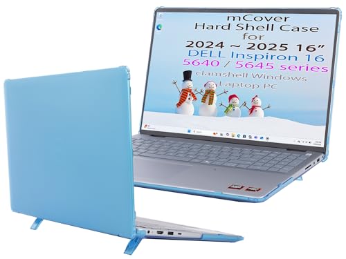 mCover Case Only Compatible with 2024～2025 16" Dell Inspiron 16 5640 5645 Series Clamshell Windows Laptop PC (NOT Fitting Any Other Dell Models) - Aqua - color: Aqua