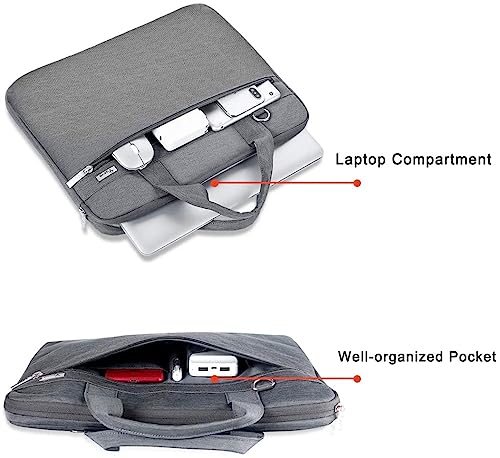 Voova Laptop Bag 15.6 Inch, 360° Protective Laptop Case Sleeve Compatible with MacBook Air 15 M2/M3/M4, MacBook Pro 15/16, 15-16” Lenovo Dell Hp, Waterproof Computer Bag Slim Briefcase, Grey - color: Grey, size: 14-15.6 inch