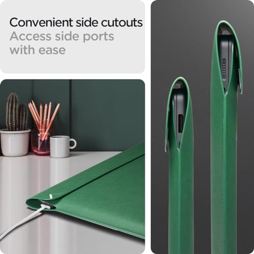 Spigen Valentinus Protective Laptop Sleeve, 14-Inch MacBook | For MacBook Neo/Pro/Air M1-M5 Chips (2018-2026) - Jeju Green - color: JeJu Green, size: 14-inch