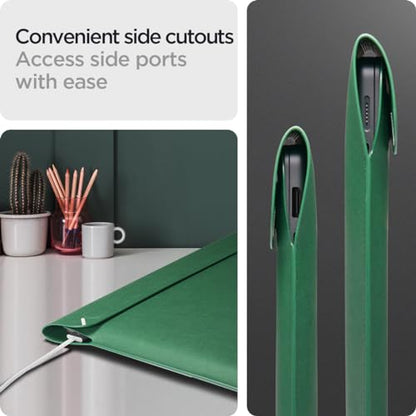 Spigen Valentinus Protective Laptop Sleeve, 14-Inch MacBook | For MacBook Neo/Pro/Air M1-M5 Chips (2018-2026) - Jeju Green - color: JeJu Green, size: 14-inch