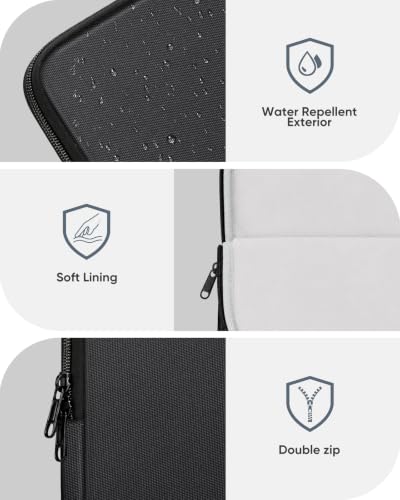 FINPAC Laptop Sleeve for MacBook Neo 13 Inch, MacBook Air 13.6 inch, Black | Shockproof Laptop Bag, Water Repellent, Accessory Storage Pocket, Fits MacBook Air Pro 13.3" 14"